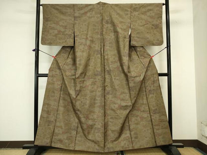 平和屋着物■本場大島紬　7マルキ　風景花文　正絹　逸品　DABJ9276ya