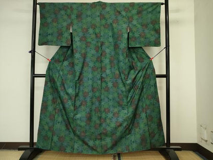 平和屋着物■本場大島紬　7マルキ　楓尽くし　正絹　逸品　DABJ9281ya