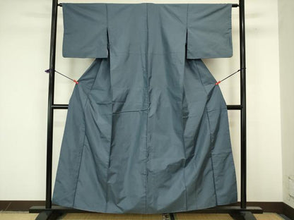 平和屋着物■本場染大島紬　色無地　舛花色　背抜き仕立て　正絹　逸品　DABJ9283ya
