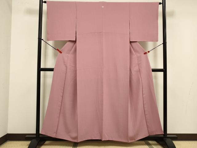 平和屋着物■上質な色無地　長春色　正絹　逸品　DABJ9291ya