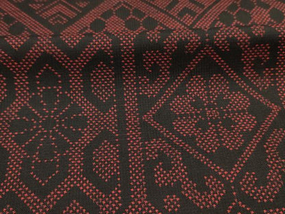 平和屋着物■本場大島紬　7マルキ　亀甲花文　正絹　逸品　DABJ9294ya