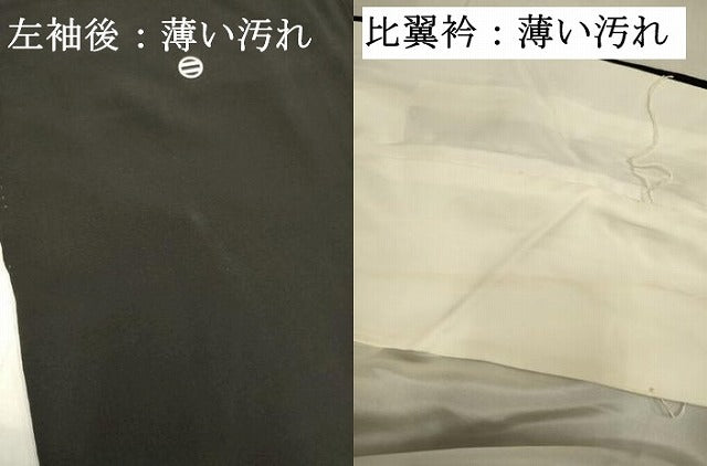 平和屋着物■豪華黒留袖　刺繍　草葉文　暈し染め　金彩　正絹　逸品　DABJ9299ya