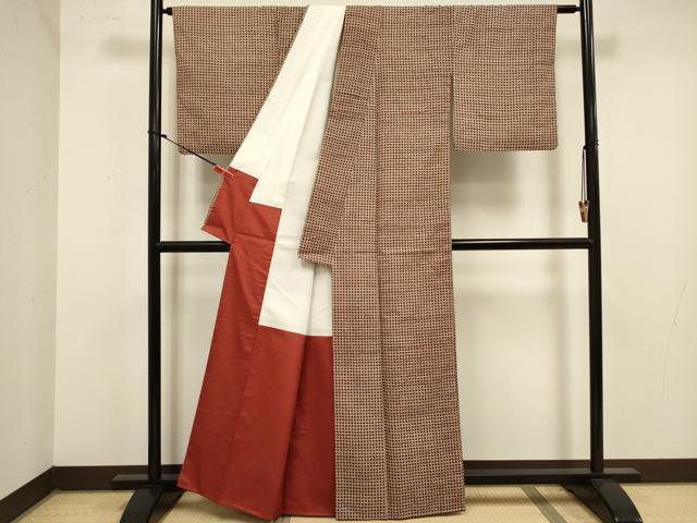 平和屋着物■上質な小紋　紬地　小花尽くし　正絹　逸品　DABJ9306ya