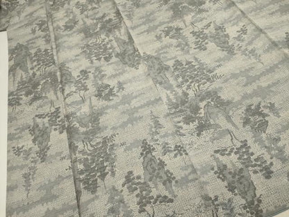 平和屋着物■上質な紬　風景文　正絹　逸品　DABJ9311ya