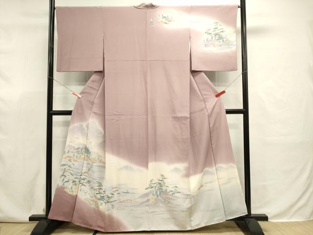 平和屋着物■訪問着　友禅　人物風景文　暈し染め　正絹　逸品　DABJ9326ya