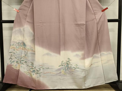 平和屋着物■訪問着　友禅　人物風景文　暈し染め　正絹　逸品　DABJ9326ya