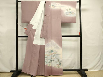平和屋着物■訪問着　友禅　人物風景文　暈し染め　正絹　逸品　DABJ9326ya