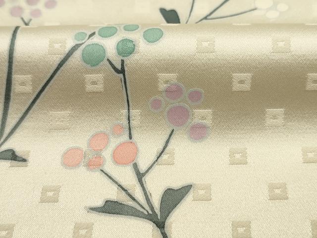 平和屋着物■訪問着　刺繍　枝花文　正絹　逸品　DABJ9327ya