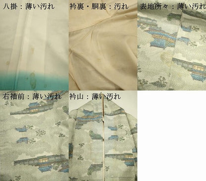 平和屋着物■本場白大島紬　7マルキ　総絣　風景文　正絹　逸品　DABJ9333ya