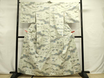 平和屋着物■本場白大島紬　7マルキ　総絣　風景文　正絹　逸品　DABJ9333ya