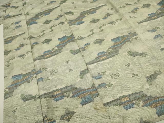 平和屋着物■本場白大島紬　7マルキ　総絣　風景文　正絹　逸品　DABJ9333ya