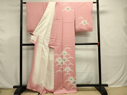 平和屋着物■訪問着　青海波花文　正絹　逸品　DABJ9336ya