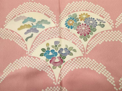 平和屋着物■訪問着　青海波花文　正絹　逸品　DABJ9336ya