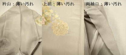 平和屋着物■訪問着　草花文　金彩　正絹　逸品　DABJ9340ya