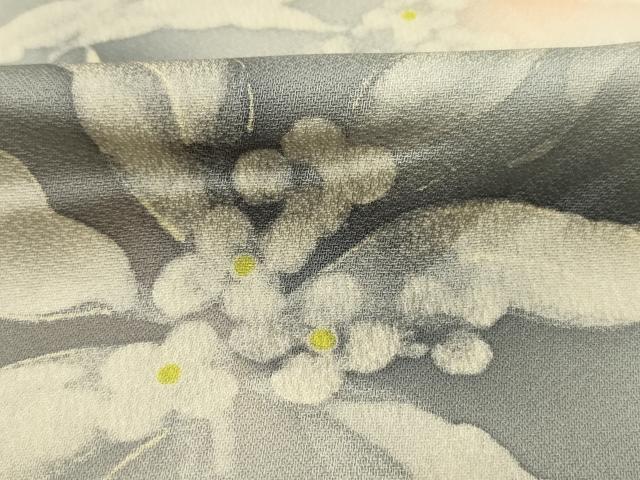 平和屋着物■上質な小紋　草花文　暈し染め　正絹　逸品　DABJ9342ya
