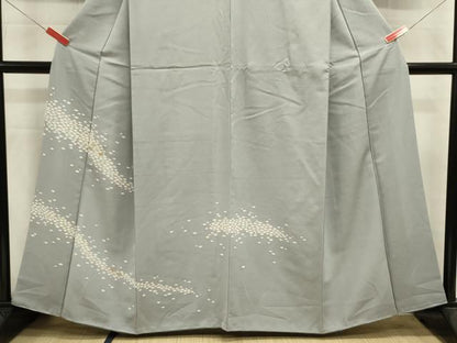 平和屋着物■訪問着　駒刺繍　あられ文　正絹　逸品　DABJ9343ya
