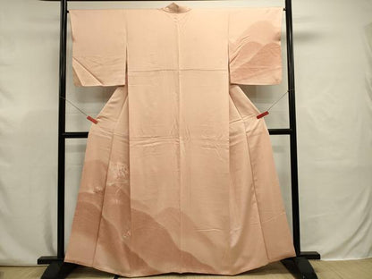 平和屋着物■訪問着　総刺繍　檜扇花文　暈し染め　正絹　逸品　DABJ9344ya