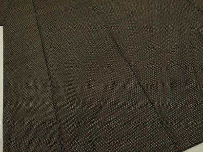 平和屋着物■男性　紬　アンサンブル　亀甲柄　正絹　逸品　DABJ9349ya