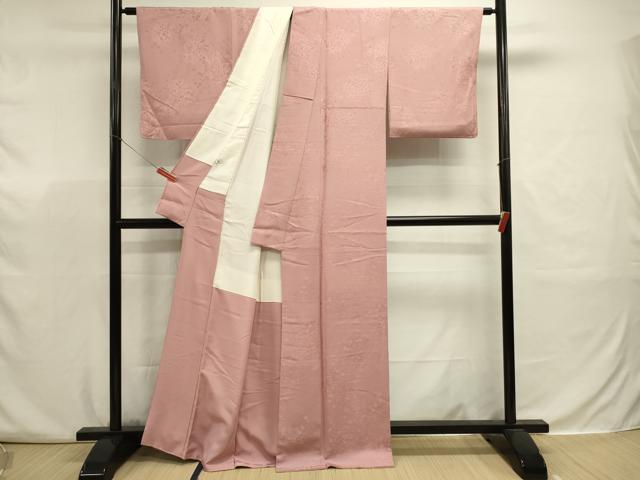 平和屋着物■上質な色無地　草花地紋　石竹色　やまと誂製　正絹　逸品　DABJ9356ya