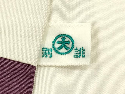 平和屋着物■上質な色無地　菱尽くし笹地紋　茄子紺色　大丸扱い　正絹　逸品　DABJ9365ya