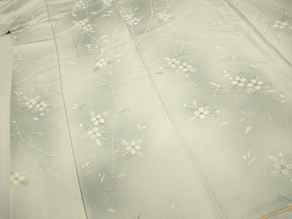 平和屋着物■上質な小紋　枝花文　暈し染め　正絹　逸品　DABJ9366ya