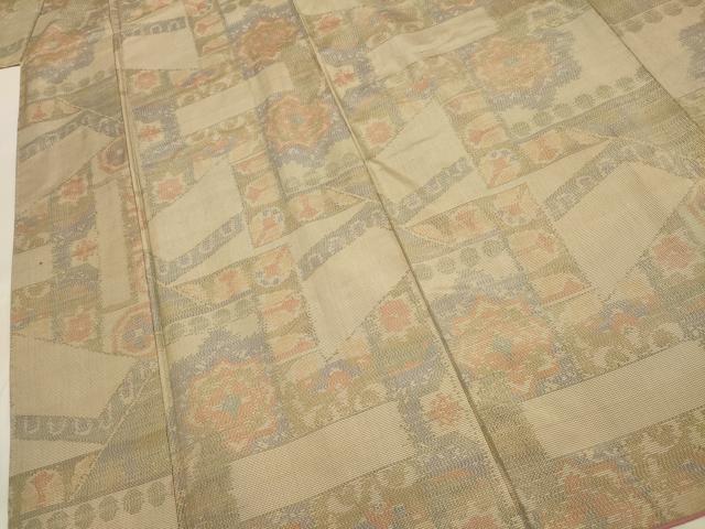 平和屋着物■本場大島紬　7マルキ　抽象花文　正絹　逸品　DABJ9380ya
