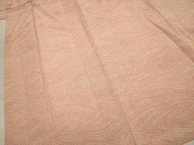 平和屋着物■上質な小紋　作家物　流水文　鬼しぼ縮緬　正絹　逸品　DABJ9381ya