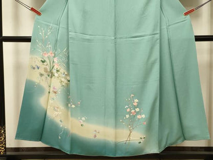 平和屋着物■訪問着　飾花文　暈し染め　正絹　逸品　DABJ9384ya