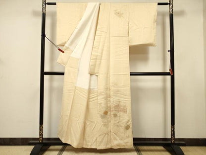 平和屋着物■中国三大刺繍　相良刺繍　総刺繍　訪問着　風景花松文　正絹　逸品　DABJ9389ya