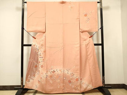 平和屋着物■訪問着　枝花文　暈し染め　金彩　正絹　逸品　DABJ9390ya