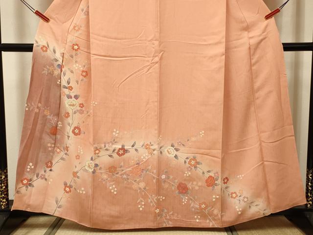 平和屋着物■訪問着　枝花文　暈し染め　金彩　正絹　逸品　DABJ9390ya
