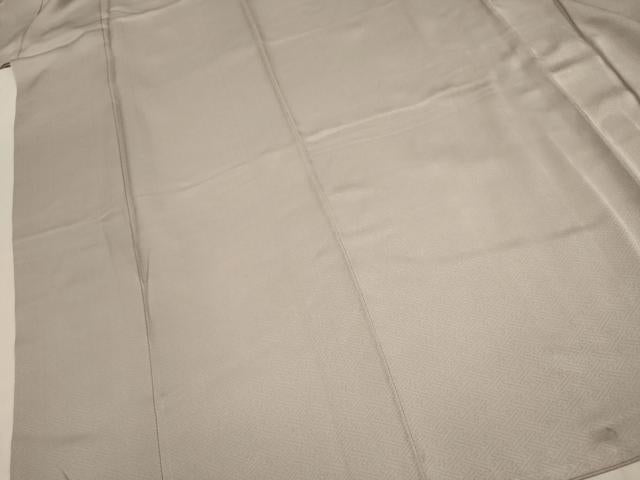 平和屋着物■上質な色無地　紗綾形地紋　霞色　正絹　逸品　DABJ9392ya