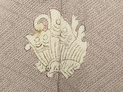 平和屋着物■上質な色無地　紗綾形地紋　霞色　正絹　逸品　DABJ9392ya
