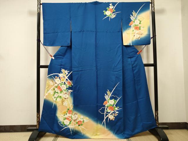 平和屋着物■訪問着　草花文　暈し染め　金彩　正絹　逸品　DABJ9393ya