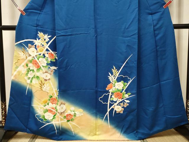 平和屋着物■訪問着　草花文　暈し染め　金彩　正絹　逸品　DABJ9393ya