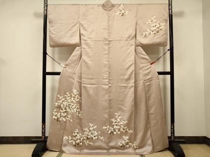 平和屋着物■訪問着　駒刺繍　小花尽くし　金彩　正絹　逸品　DABJ9398ya