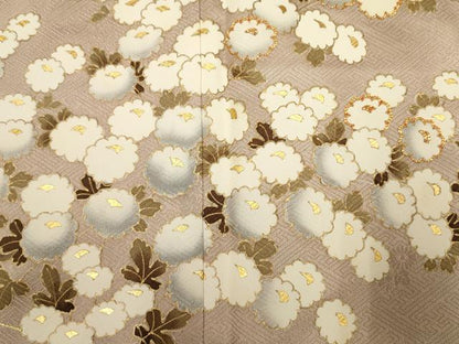 平和屋着物■訪問着　駒刺繍　小花尽くし　金彩　正絹　逸品　DABJ9398ya