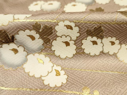 平和屋着物■訪問着　駒刺繍　小花尽くし　金彩　正絹　逸品　DABJ9398ya
