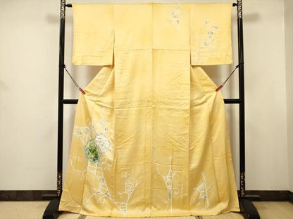 平和屋着物■訪問着　抽象花文　暈し染め　金彩　正絹　逸品　DABJ9402ya