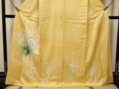 平和屋着物■訪問着　抽象花文　暈し染め　金彩　正絹　逸品　DABJ9402ya
