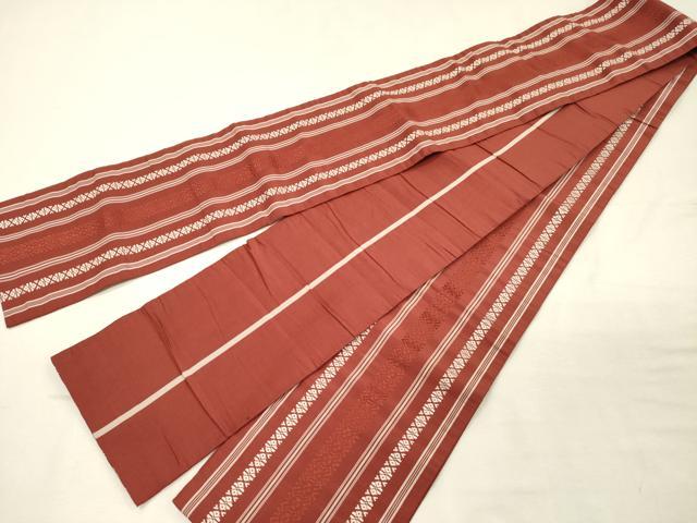平和屋着物◎本場筑前博多織　半幅帯　献上　正絹　逸品　DABJ9435ya