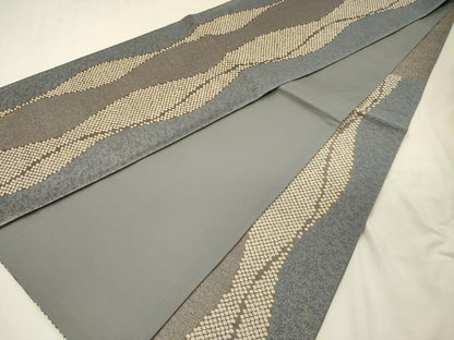 平和屋着物◎六通柄袋帯　立涌文　鹿の子　本泥染袋帯　金糸　正絹　逸品　DABJ9439ya