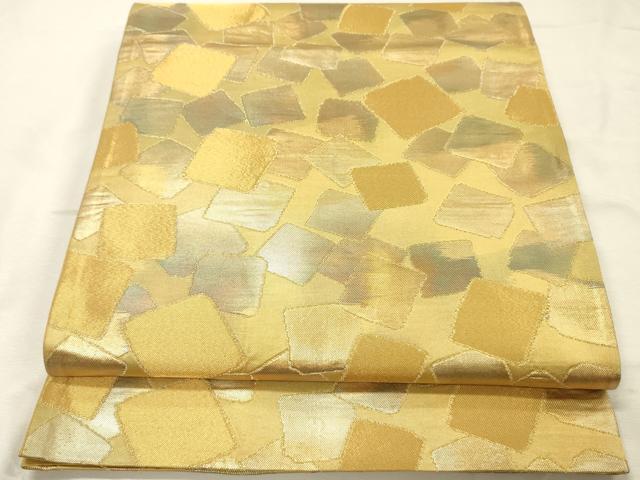 平和屋着物◎六通柄袋帯　箔散らし　金糸　正絹　逸品　DABJ9448ya