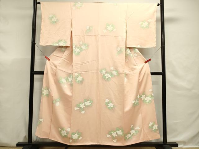 平和屋着物■上質な小紋　草花文　暈し染め　正絹　逸品　DABJ9475ya