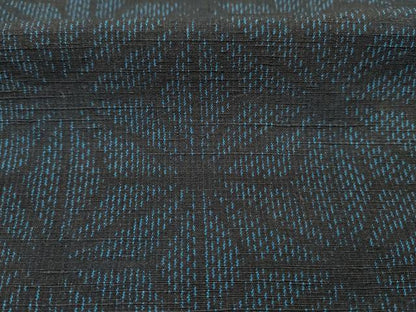 平和屋着物■上質な紬　麻の葉文様　暈し染め　正絹　逸品　DABJ9497ya