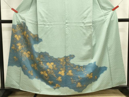 平和屋着物■豪華色留袖　葡萄蔦の葉文　暈し染め　金彩　正絹　逸品　DABJ9500ya