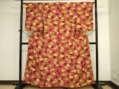 平和屋着物■上質な小紋　舞花文　正絹　逸品　DABJ9510ya