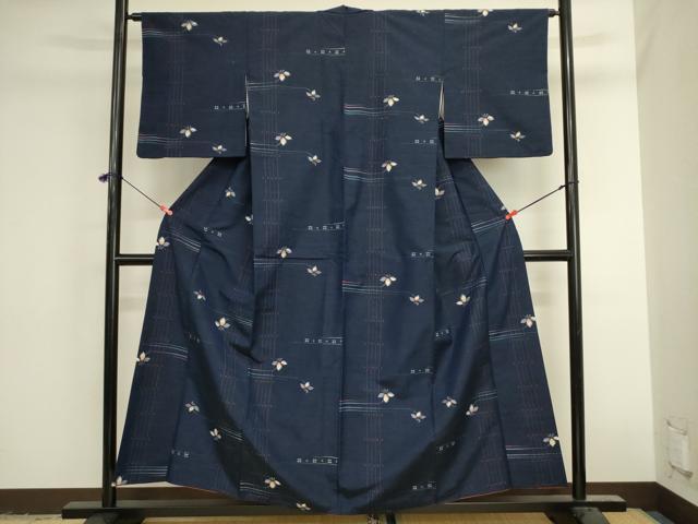 平和屋着物■上質な紬　舞花文　正絹　逸品　DABJ9518ya