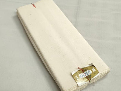 平和屋着物▼羽織・コート　白生地　反物　羽尺　生成り色　お召縮緬　逸品　未使用　DABJ9543we