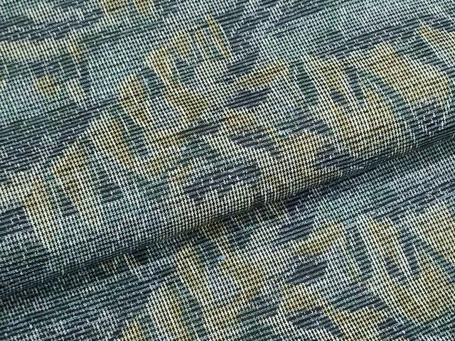 平和屋着物▼大島紬　反物　着尺　手織紬　重ね山風景文　証紙付き　逸品　未使用　DABJ9577we